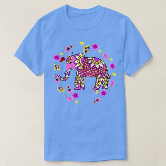 Mandala Elephant Blume1 T-Shirt (Design vorne)