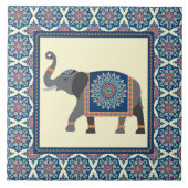 Mandala Elephant Design Fliese (Vorderseite)