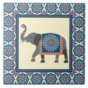 Mandala Elephant Design Fliese