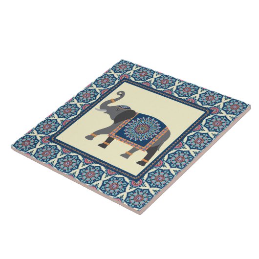 Mandala Elephant Design Fliese (Seite)