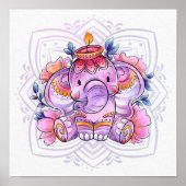 Mandala Elephant/Ganesh Poster (Vorne)