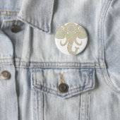 Mandala Elephant Head Design Button (Beispiel)