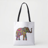 Mandala Elephant Tote Bag  Tasche (Vorderseite)