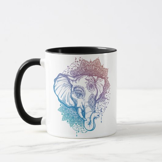 Mandala Elephants Tasse (Links)