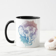 Mandala Elephants Tasse