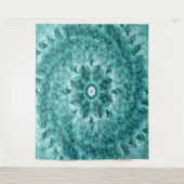 Mandala en Turquoise.... Wandteppich (Vorderseite)