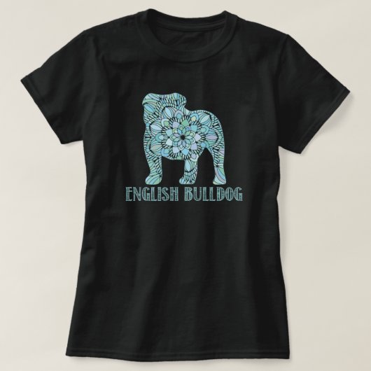 Mandala English Bulldog T - Shirt (Design vorne)
