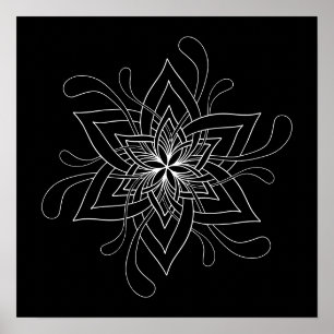 Mandala Erwachsenenfarbenplakat Poster