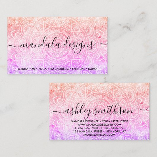 Mandala Essential Oils Wellness-Center Bohemisch S Visitenkarte (Vorne/Hinten)