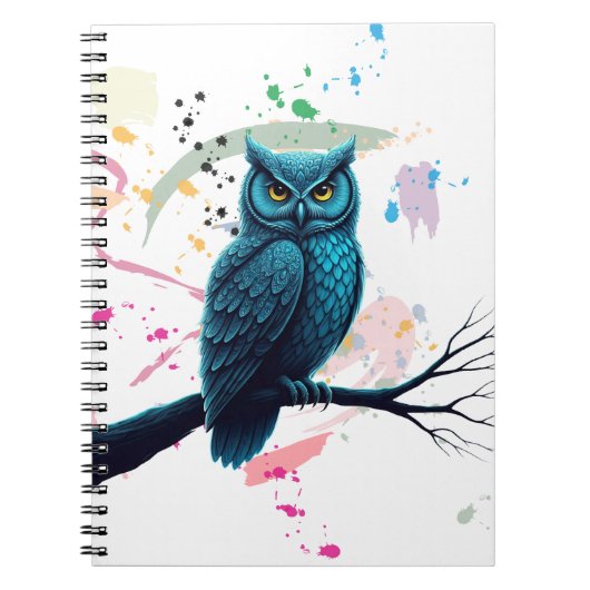 Mandala-Eule-Design Notizblock (Vorderseite)