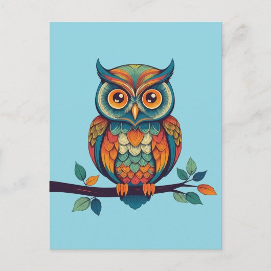 Mandala Eule Postkarte (Vorderseite)