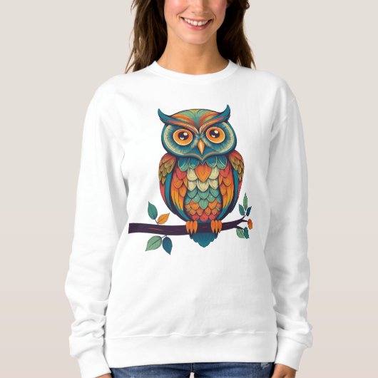 Mandala Eule Sweatshirt (Vorderseite)