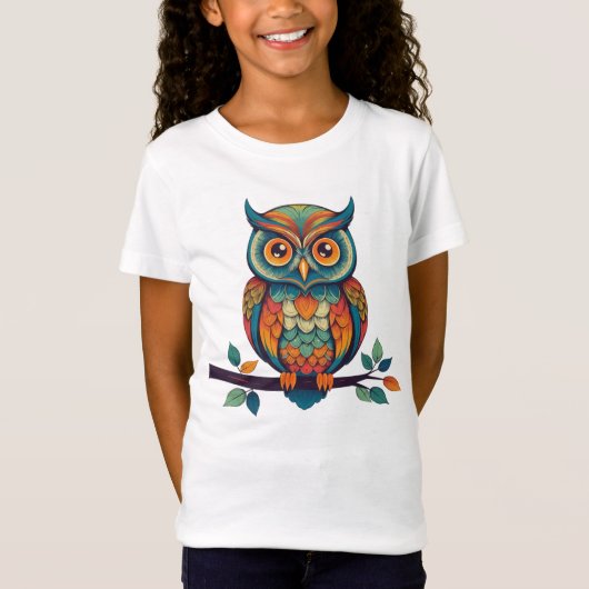 Mandala Eule T-Shirt (Vorderseite)