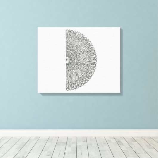 Mandala Fan Leinwanddruck (Insitu (Holzboden))