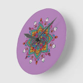Mandala-Farbe Runde Wanduhr (Winkel)