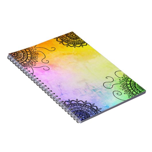 Mandala farbenfroh notizblock (Rechte Seite)