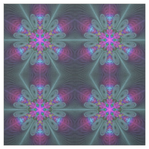 Mandala Farbige Schlagkräftige Fraktal Kunst Kalei Stoff