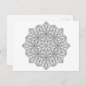 Mandala-Farbkarte 2 Postkarte (Vorne/Hinten)