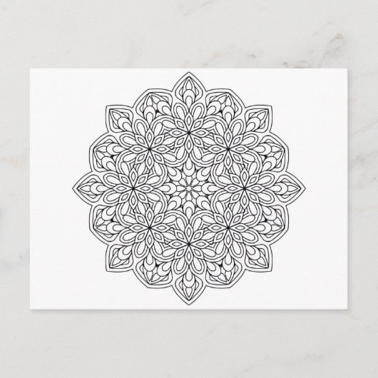 Mandala-Farbkarte 2 Postkarte (Vorderseite)