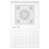 Mandala Farbseiten Kalender in Schwarz und Weiß (Jan 2027)