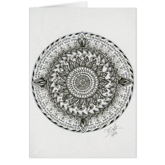 Mandala - Fisch-Zwillinge Zendala Karte (Vorne)