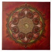 Mandala-Flammen Fliese (Vorderseite)