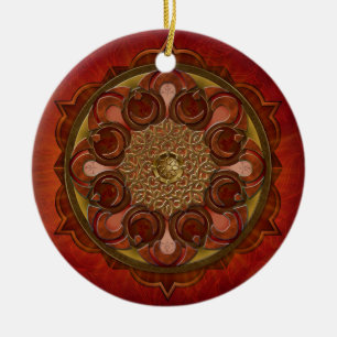 Mandala-Flammen-Verzierung Keramik Ornament