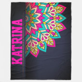 Mandala Fleecedecke (Vorderseite)