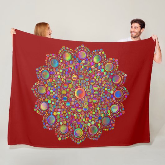 Mandala Fleecedecke (Beispiel)