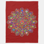 Mandala Fleecedecke (Vorderseite)