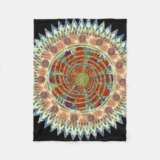 Mandala Fleecedecke (Vorderseite)
