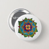 Mandala Fleur-Rundes Abzeichen Button (Vorne & Hinten)