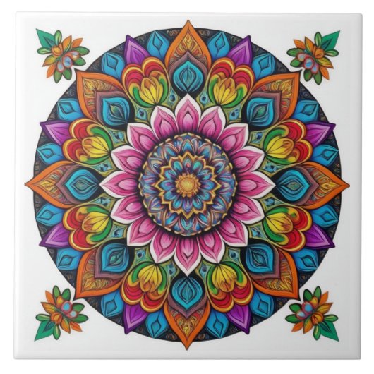 Mandala Fliese (Vorderseite)