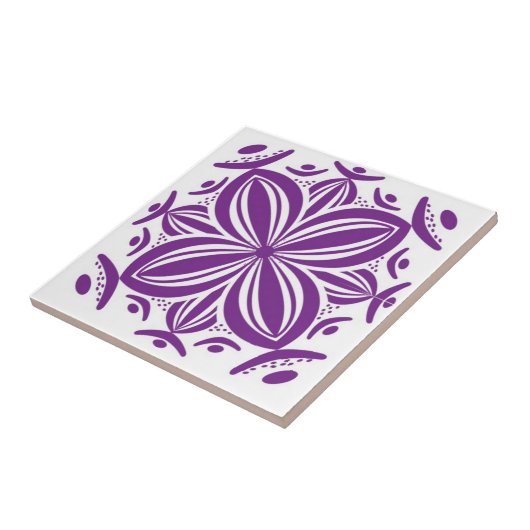 Mandala-Fliesen farbig Fliese (Seite)