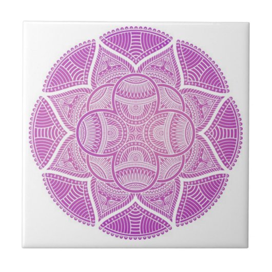 Mandala-Fliesen farbig Fliese (Vorderseite)