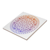 Mandala-Fliesen farbig Fliese (Seite)