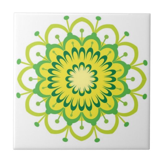 Mandala-Fliesen farbig Fliese (Vorderseite)