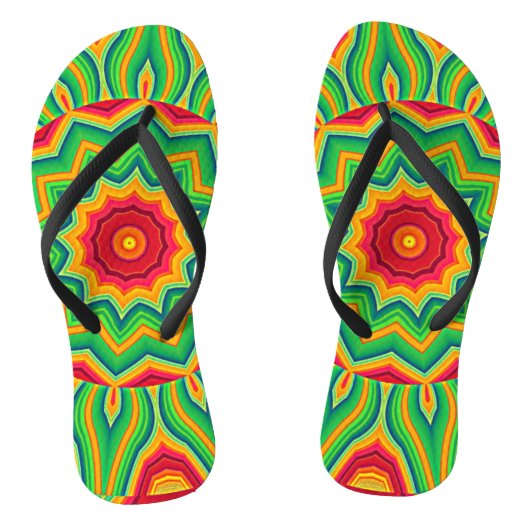 Mandala Flip Flops Badesandalen (Fußbett)