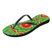 Mandala Flip Flops Badesandalen (Schrägansicht)