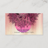 Mandala Floral Boho Massage Yoga Instructor Busine Visitenkarte (Vorderseite)