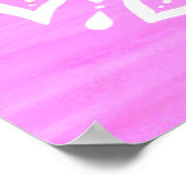 Mandala Floral Pink White Watercolor Poster (Ecke)