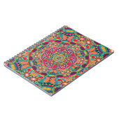 Mandala Floral Psychedelic Retro Hippie Millefiori Notizblock (Linke Seite)