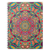 Mandala Floral Psychedelic Retro Hippie Millefiori Notizblock (Vorderseite)