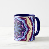 Mandala Floral Rosette Retro Hippie Tasse (VorderseiteRechts)