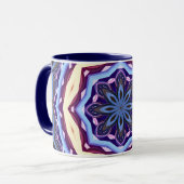 Mandala Floral Rosette Retro Hippie Tasse (Vorderseite Links)