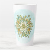 Mandala Floral Snowflakes Milchtasse (Vorderseite)