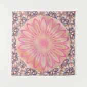 Mandala Floral Wandteppich (Vorderseite)