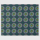 Mandala Floral Wrapping Paper Geschenkpapier (Flach)