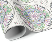 Mandala Floribunda Design auf Packpapier (Rolleneckpunkt)