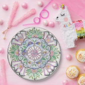 Mandala Floribunda Design auf Paper-Tellern Pappteller (Party)